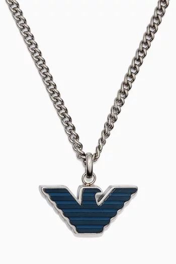 EA Eagle Essential Necklace in Stainless Steel  