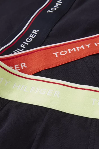Essentrial Logo Trunks in Cotton Stretch Jersey, Set of 3