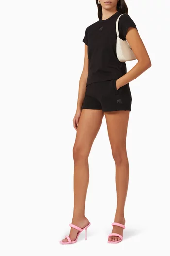 Puff Logo Crop T-shirt in Cotton Jersey