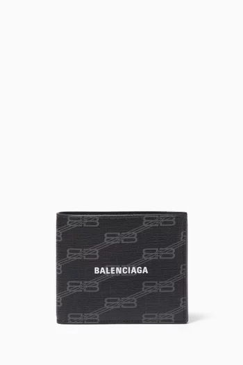 محفظة كاش مربعة قابلة للطي قنب بشعار BB