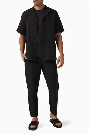 Camp Collar Shirt in Irish Linen 