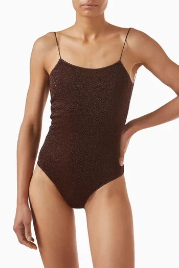 Lumiére Maillot Swimsuit in Lurex