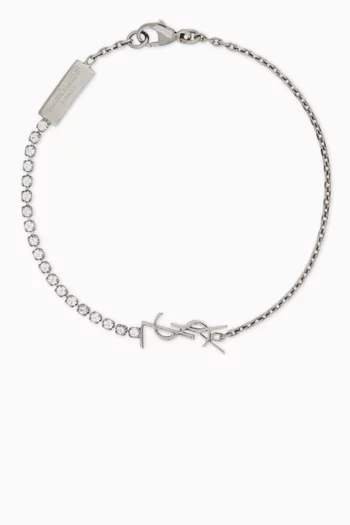 Opyum Rhinestone Bracelet in Metal