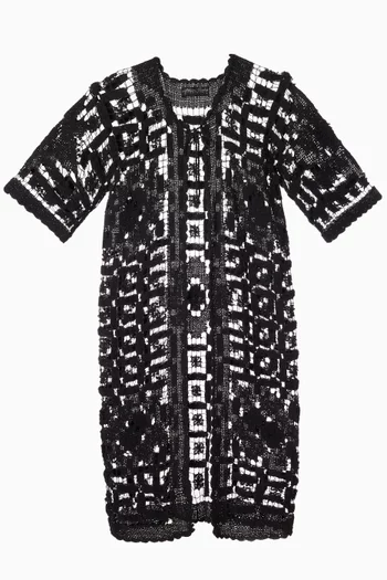Raw Crochet Robe in Cotton