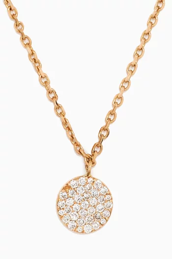 Three Charm Diamond Necklace in 18kt Yellow Gold      