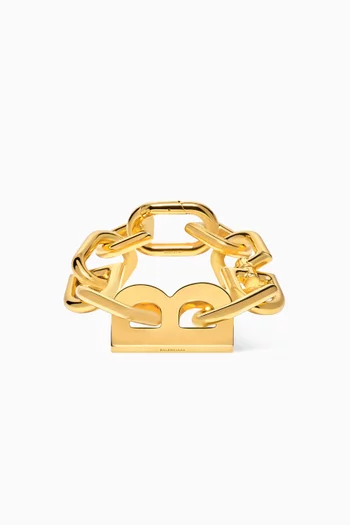 B Chain XXL Bracelet in Shiny Gold Brass