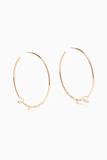 Les Creoles Signature Hoop Earrings in Gold-plated Brass