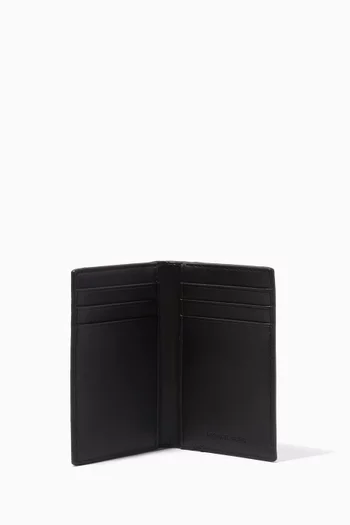 حافظة بطاقات هادسون ثنائية الطي قنب بشعار الماركة