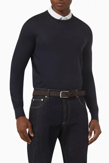 Classic Buckle Belt in Suede