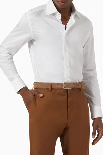 Classic Buckle Belt in Suede