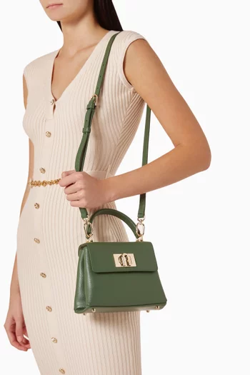1927 Mini Top Handle Bag in Grained Leather