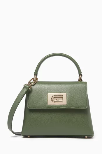 1927 Mini Top Handle Bag in Grained Leather
