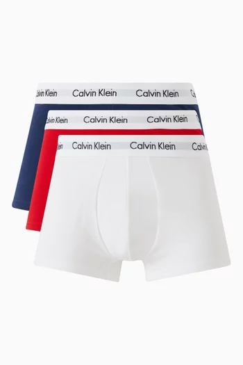 Low-rise Trunks in Cotton, Set of 3