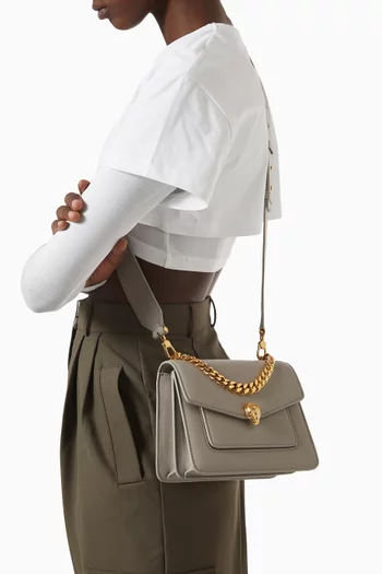 Serpenti Forever Chain Crossbody Bag in Nappa