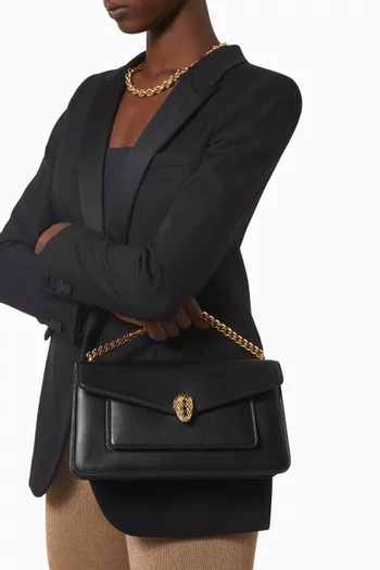 Serpenti East-west Chain Crossbody Bag in Calfskin