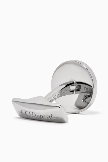 Signature Logo Cufflinks in Metal & Lacquer