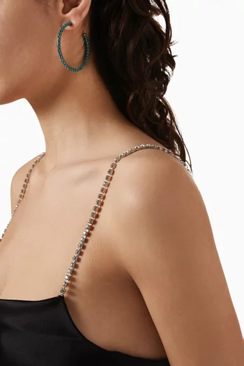 Large Cameron Crystal-embellished Hoop Earrings