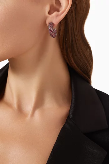 Mini Cameron Crystal Hoop Earrings