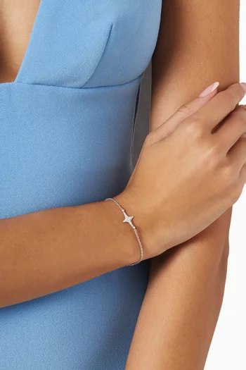 Star Pavé Diamond Bracelet in 18kt White Gold
