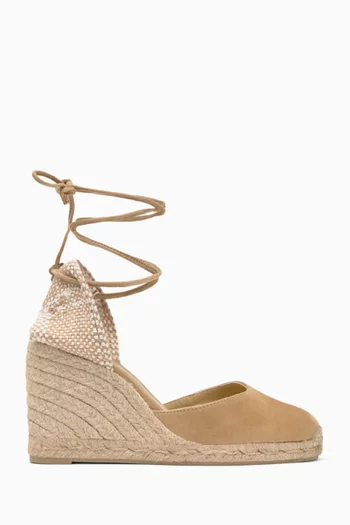 Carina 90 Espadrille Wedge Sandals in Suede