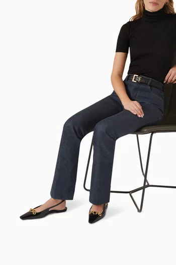 Blade Slingback Flats in Patent Leather