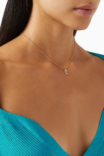 قلادة ميلر بدلاية نحاس مطلي بذهب عيار 18