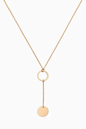 Galeria Disc Pendant Necklace in 18kt Yellow Gold