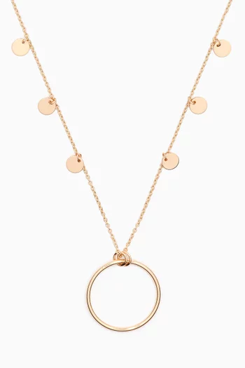 Galeria Disc Dangle Necklace in 18kt Gold