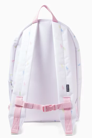 حقيبة ظهر نايلون بطبعة شعار الماركة