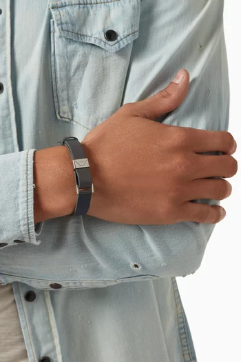 Eagle Logo Reversible Bracelet in Leather