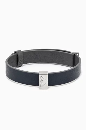 Eagle Logo Reversible Bracelet in Leather