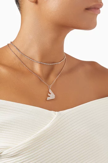 Eagle Logo Necklace in Stainless Steel