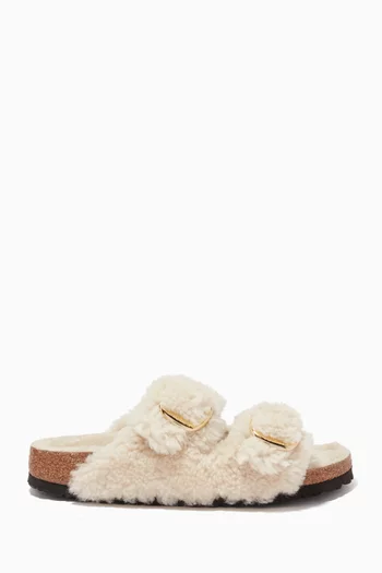 Arizona Big-buckle Sandals in Shearling