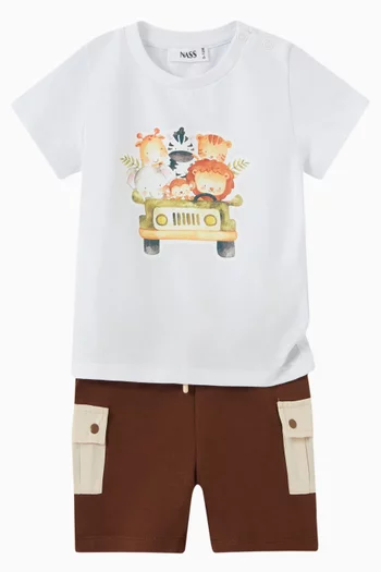 Graphic Print T-shirt in Cotton