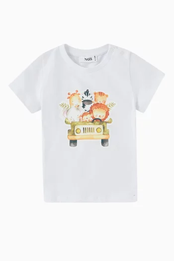 Graphic Print T-shirt in Cotton
