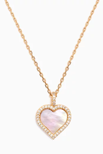 Take Heart Pendant Necklace in Gold-plated Metal
