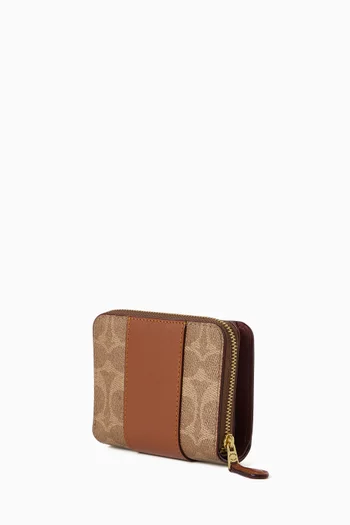 Billfold Wallet In Colour-block Signature Canvas