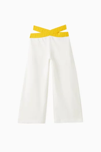 Logo Waistband Trousers in Cotton