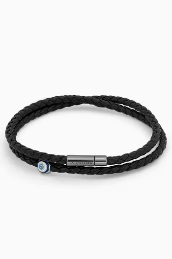 Mini Evil Eye Bracelet in Eco Leather