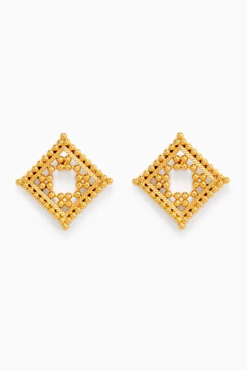 Ravi Stud Earrings in 24kt Gold-plated Brass