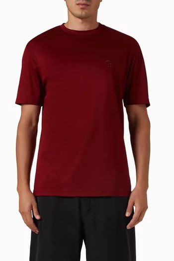 Embroidered Logo T-shirt in Cotton