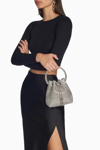 Bon Bon Bucket Bag in Crystal Mesh
