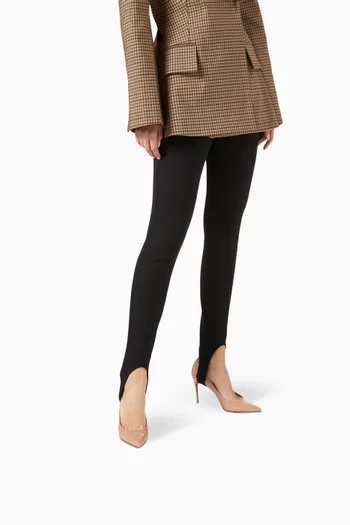 حذاء كلاسيك سبورتي كيت جلد لامع بكعب 85 مم