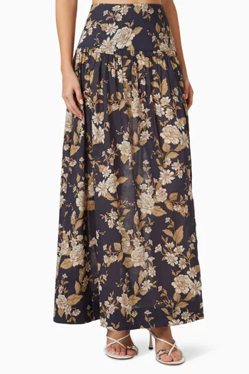 Opaline Floral Maxi Skirt