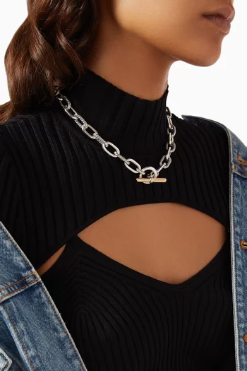 DY Madison® Toggle Chain Necklace in 18kt Yellow Gold & Sterling Silver