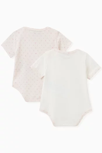 Logo Detail Bodysuits, Set of 2