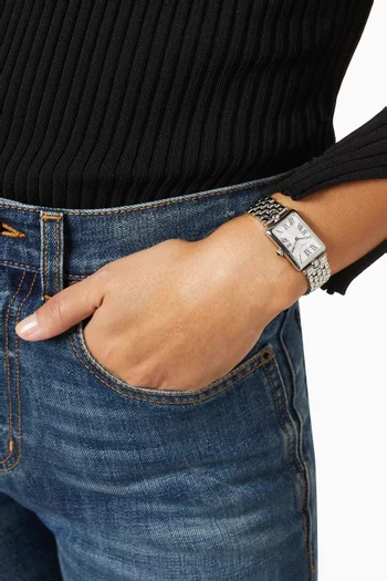 ساعة كلاسيكس آرت ديكو كاري كوارتز ستانلس ستيل، 28 مم