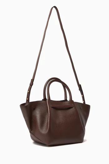 The Midi New York Tote Bag in Grained Leather