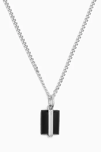 Paolo Onyx Necklace in Sterling Silver
