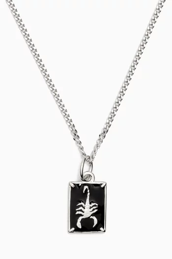 Scorpius Pendant Necklace in Sterling Silver